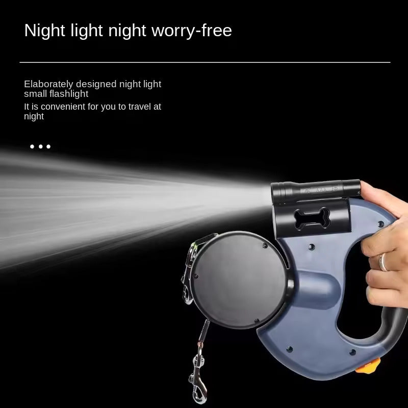 Multifunctional 360° rotating traction belt with LED Flashlight