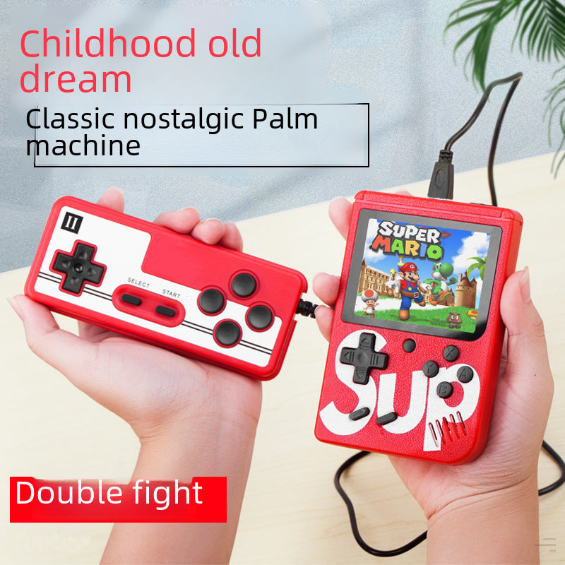 Mini Handheld Game – 400-in-1 Retro Console for Kids, Classic Double Player,Red