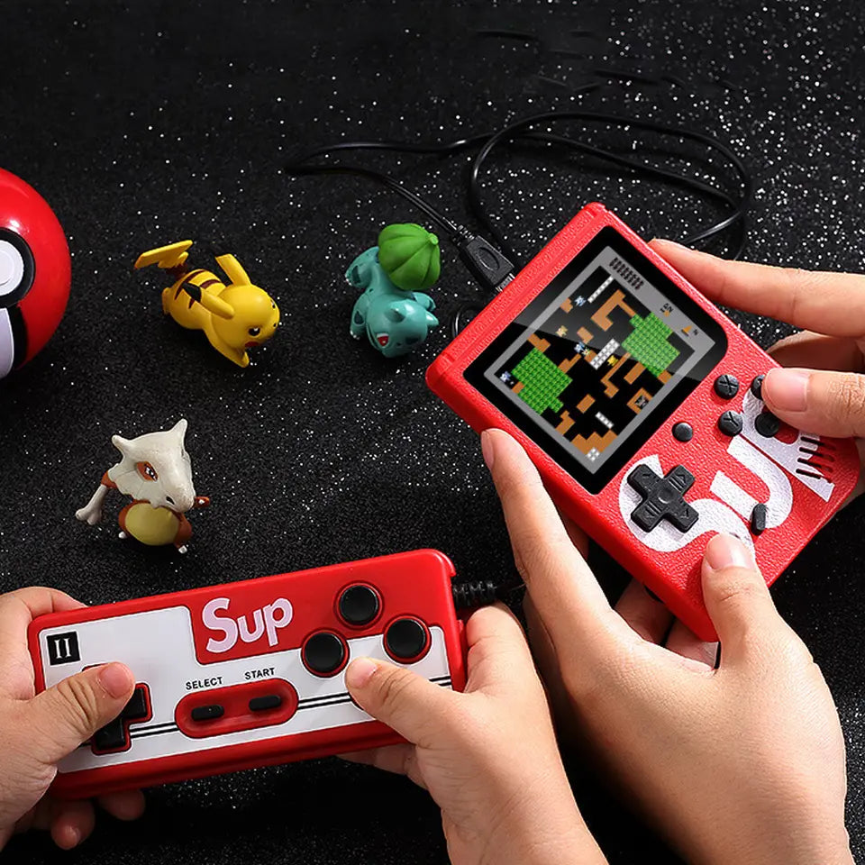 Mini Handheld Game – 400-in-1 Retro Console for Kids, Classic Double Player,Red