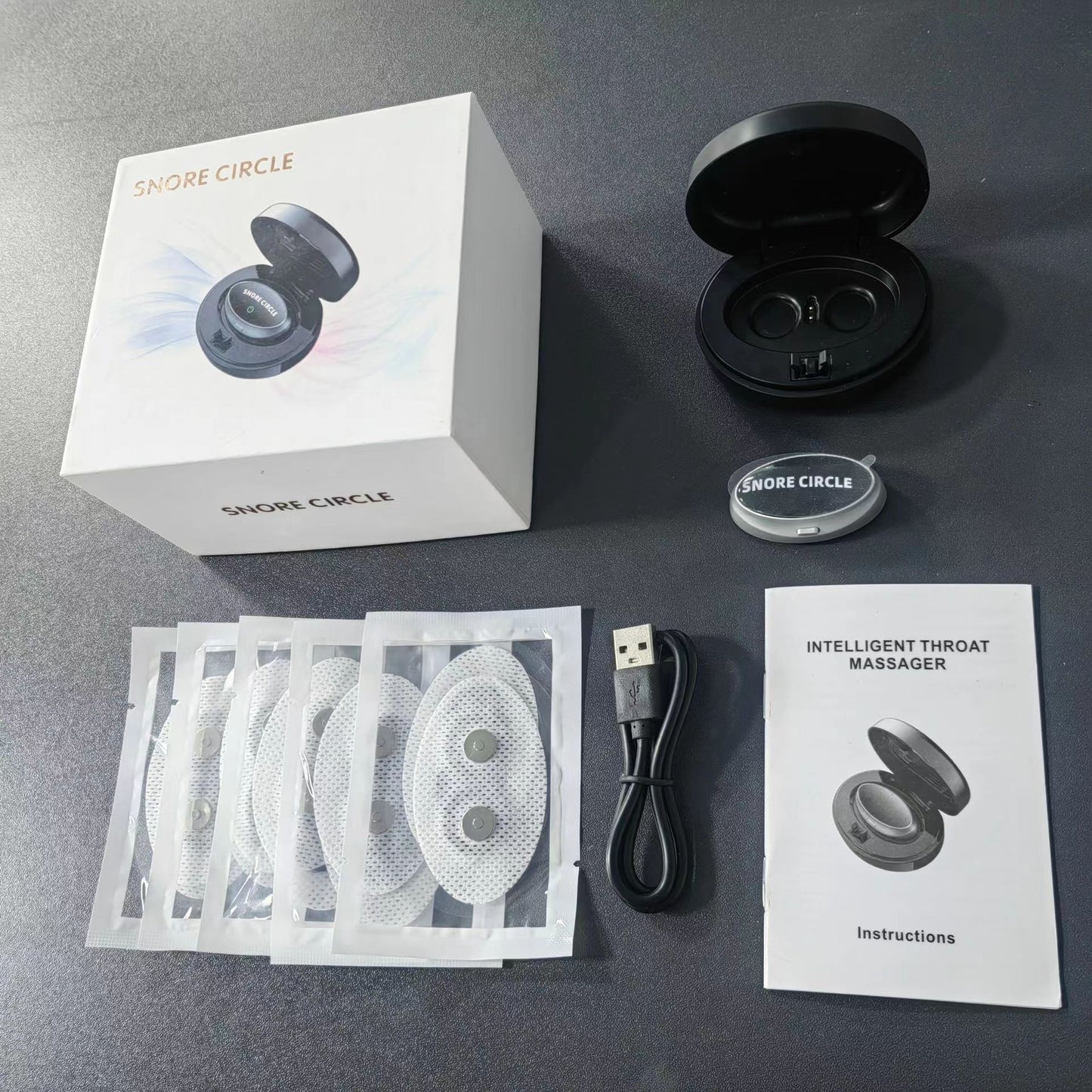 New AI Smart Anti Snoring Device – Dual Pulse Snore Stopper & Breathing Aid WIth 10 Stickers
