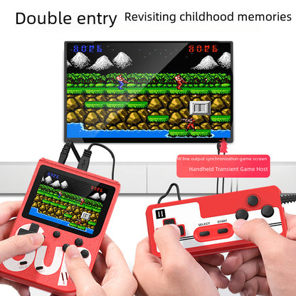 Mini Handheld Game – 400-in-1 Retro Console for Kids, Classic Double Player,Red