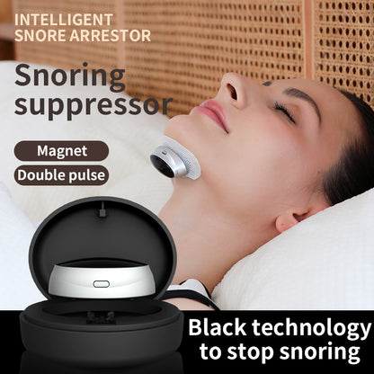 New AI Smart Anti Snoring Device – Dual Pulse Snore Stopper & Breathing Aid WIth 10 Stickers