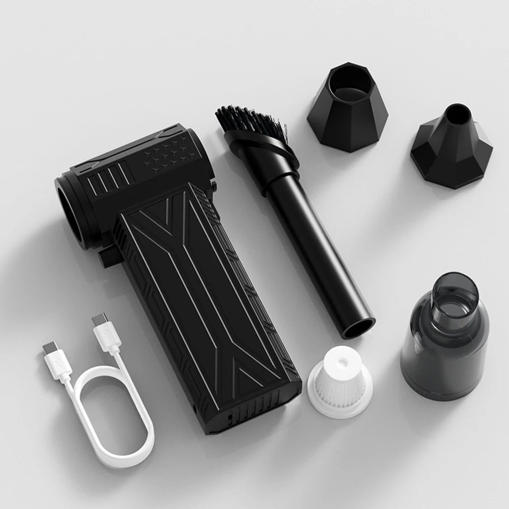 Turbo Jet Fan Blower - 3 Gear Adjustable , Handheld Electric Air Duster & Mini Vacuum Cleaner for Car, Outdoor, and Snow Removal