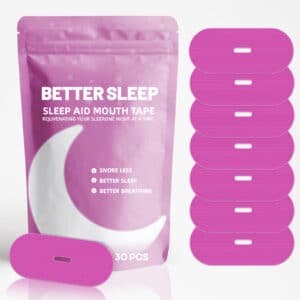 30-piece pack of gentle mouth tape for sleeping with soft, skin-friendly strips.