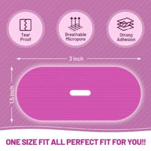 Dimensions of mouth tape for sleeping showing length, width, and breathable design.