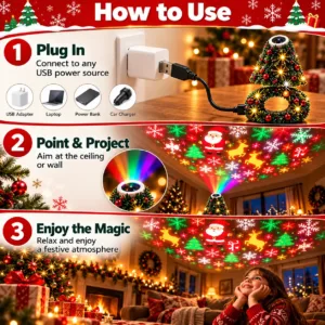 How to use a Christmas ceiling projector light