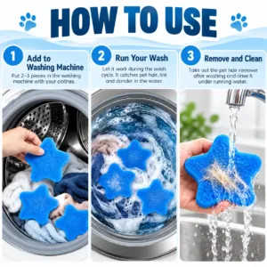 How to use a blue pet hair remover for laundry