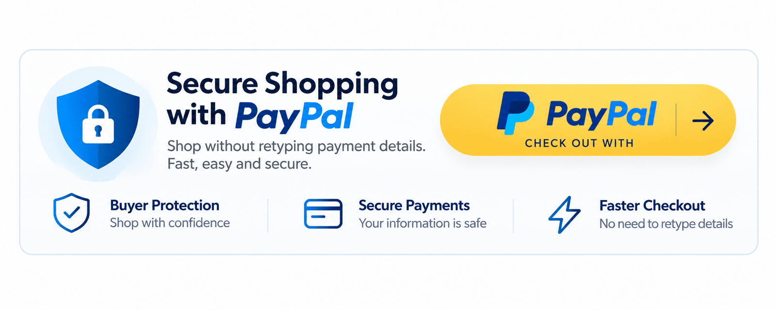 Secure shopping with PayPal at EliteBuyMarket
